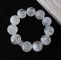 Natural Snow phantom quartz Crystal beads bracelet 19mm