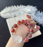 Natural Red Hematoid Lepidocrocite Quartz Crystal beaded bracelet