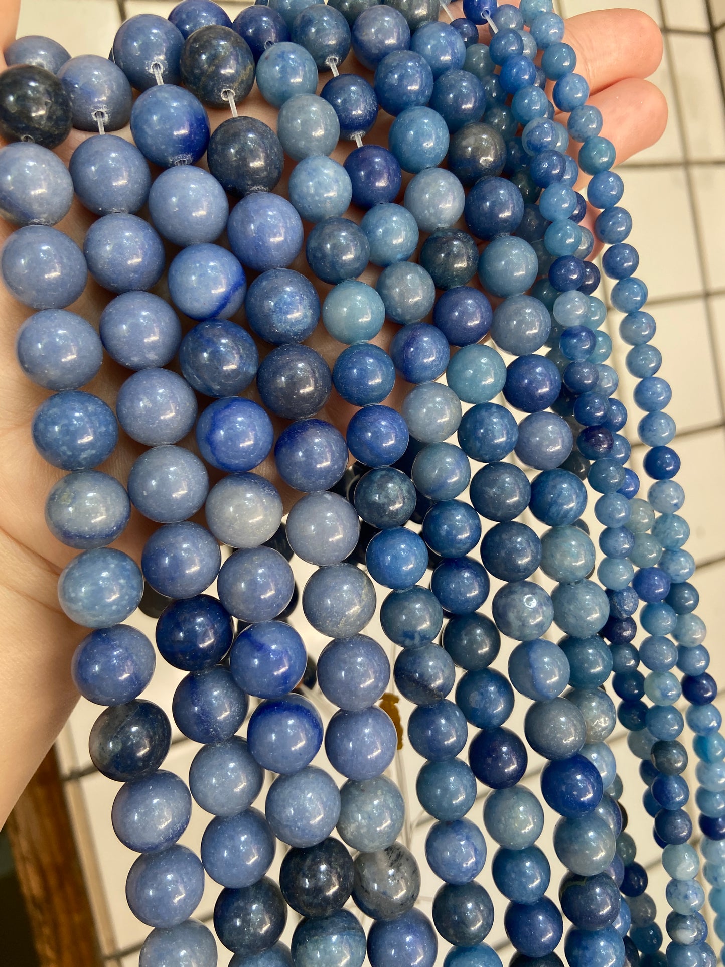 Natural Green aventurine loose beads for jewelry making supply