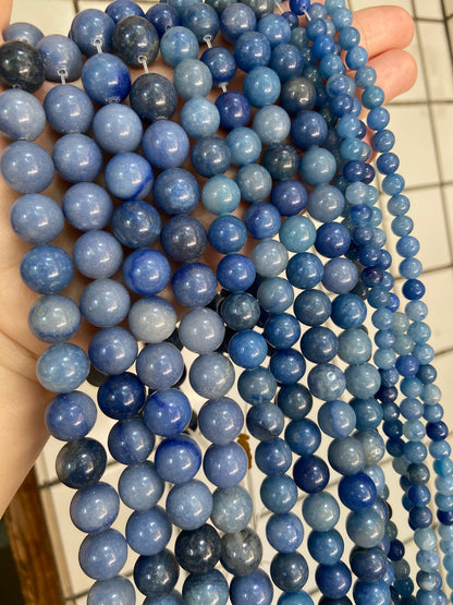 Natural Green aventurine loose beads for jewelry making supply