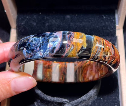 56MM Natural blue pietersite bangle,healing stone