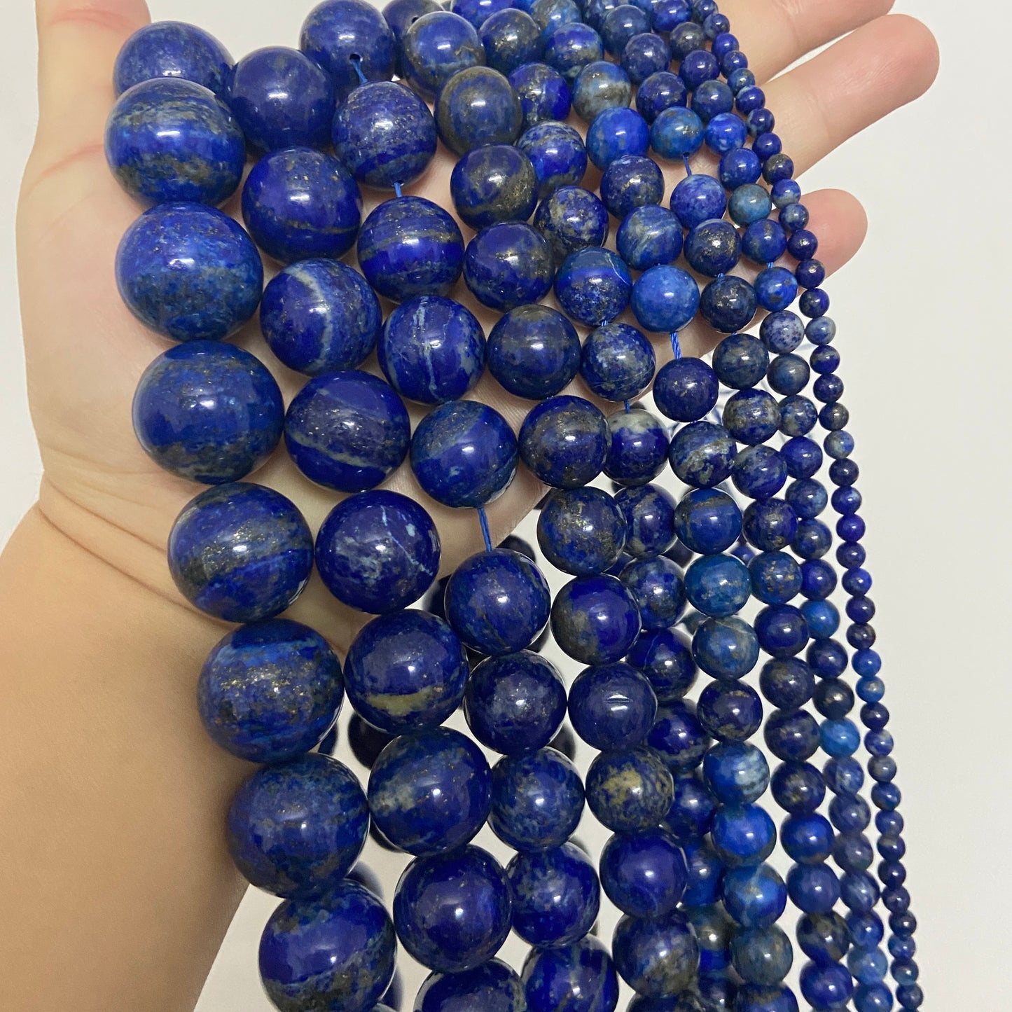 Natural Lapis Lazuli loose beads for jewelry making 4-20mm ,15 inches one strands