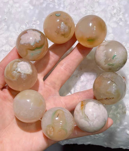 Cherry Blossom agate beaded bracelet 30mm