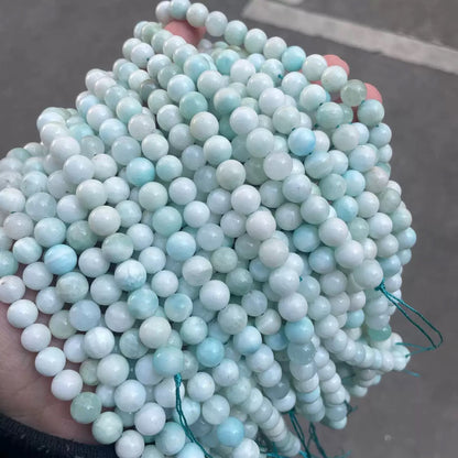 Natural hemimorphite smooth round loose beads wholesale