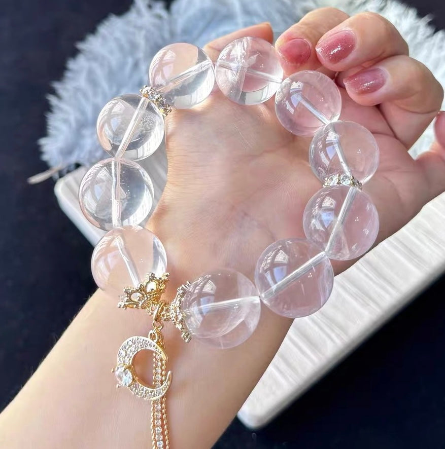 20mm Pink Rose quartz Crystal beads bracelet
