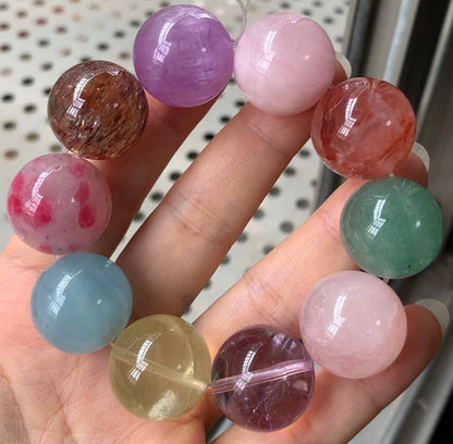 20MM Natural Mixed Gemstone Crystal bracelet