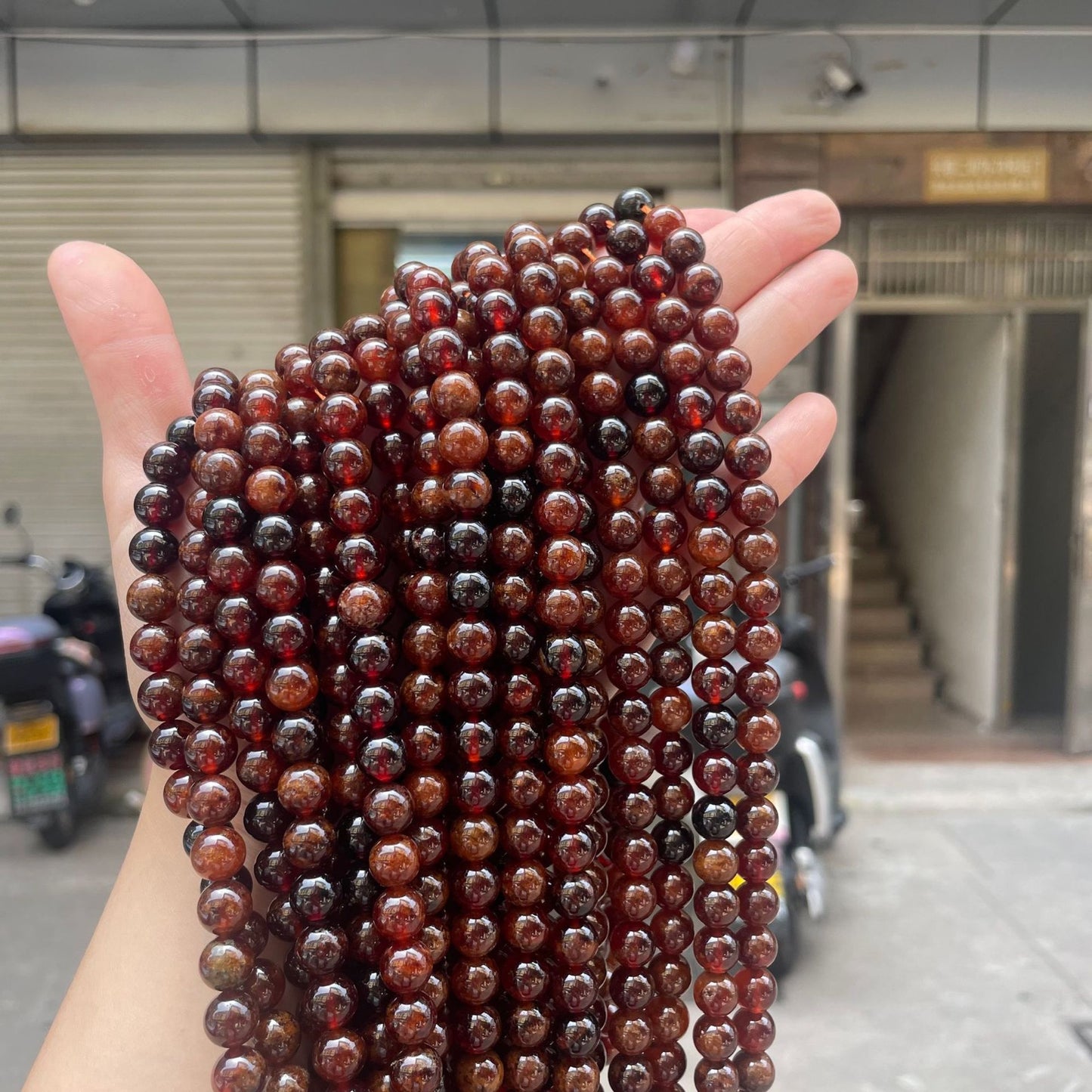 Natural hessonite orange Garnet smooth round loose beads,loose beads wholesale