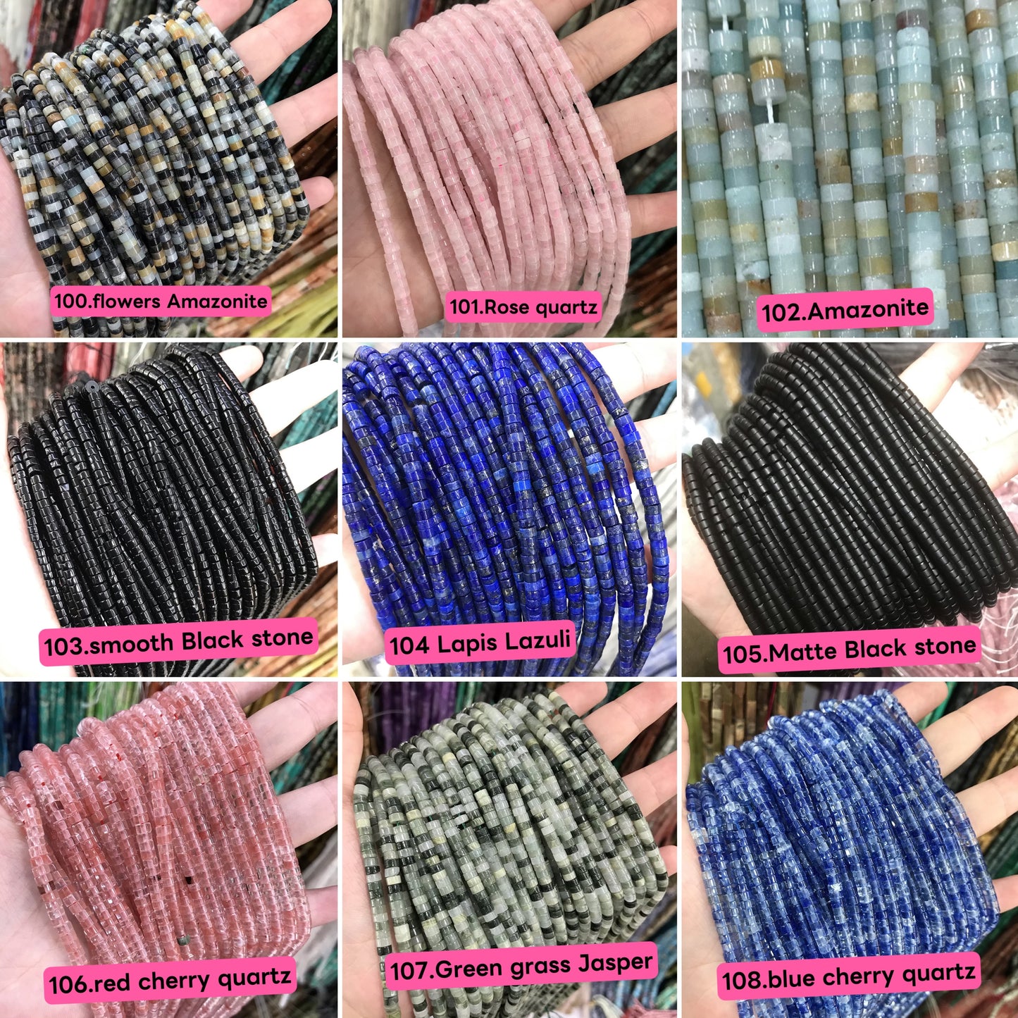 Natural heishi stone 2*4mm spacers,disc beads,spacers, loose beads for bracelets,necklaces,and jewelry accessories