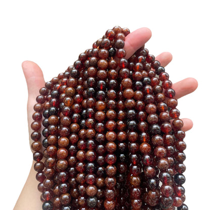 Natural hessonite orange Garnet smooth round loose beads,loose beads wholesale