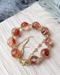 Natural Red Hematoid Lepidocrocite Quartz Crystal beaded bracelet