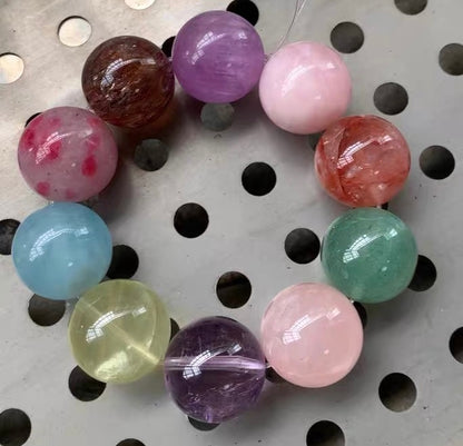 20MM Natural Mixed Gemstone Crystal bracelet