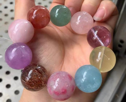 20MM Natural Mixed Gemstone Crystal bracelet