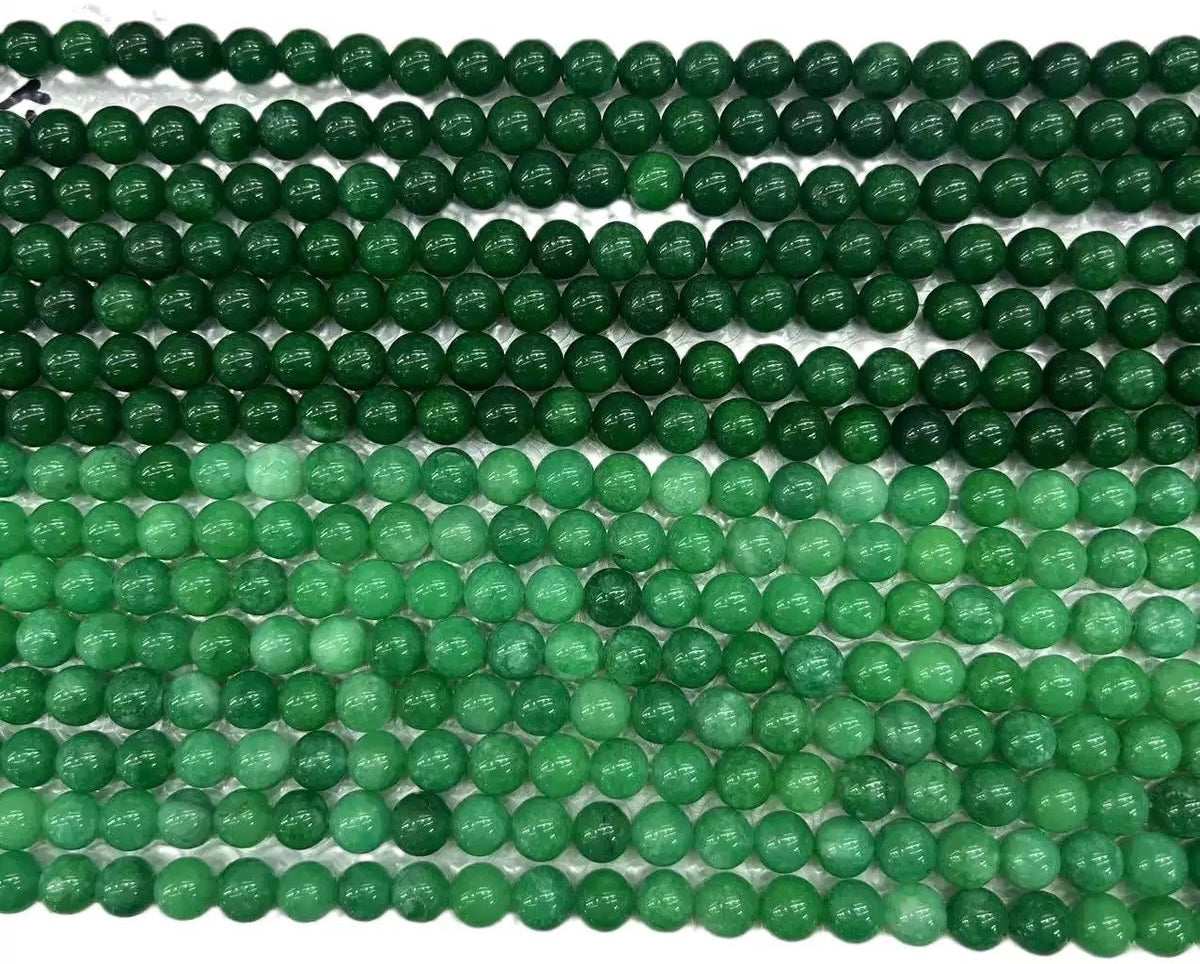 Green chalcedony loose strands beads