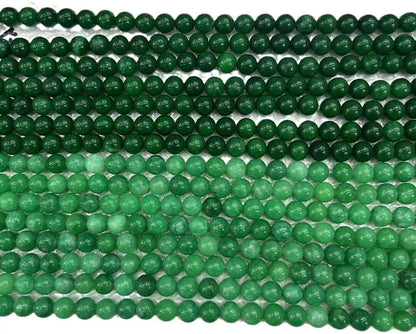 Green chalcedony loose strands beads