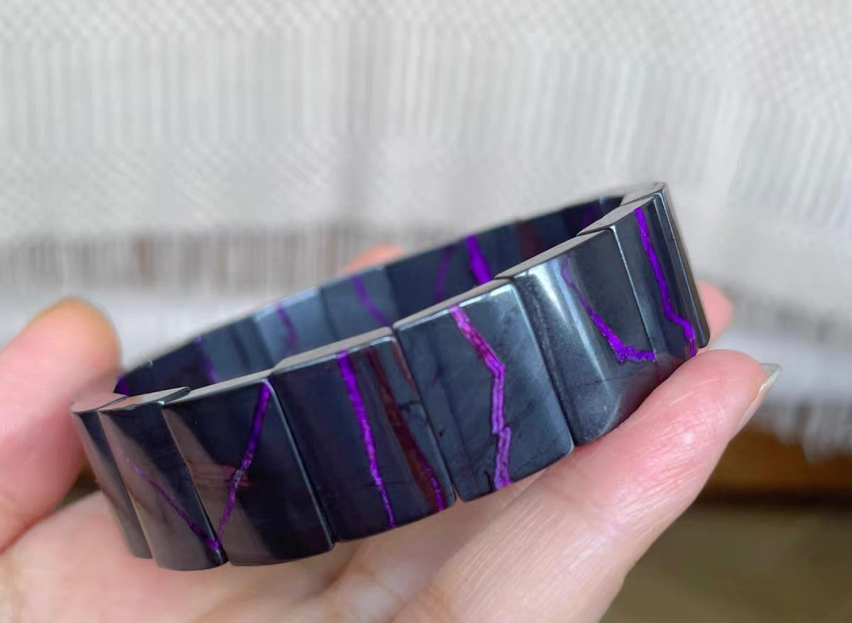Natural real purple Sugilite nugget bracelet