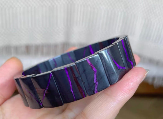 Natural real purple Sugilite nugget bracelet