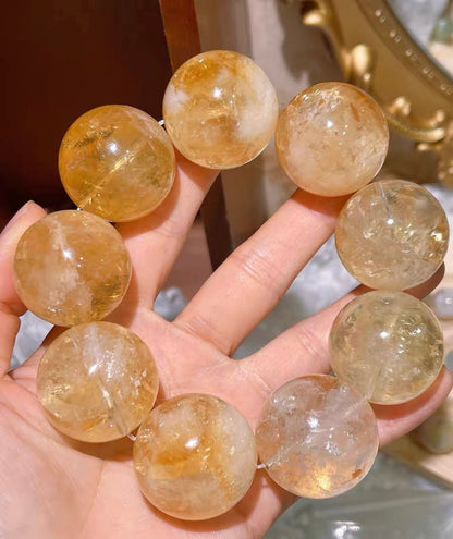 28MM yellow citrine quartz crystal bracelet