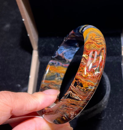 56MM Natural blue pietersite bangle,healing stone