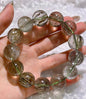 Green Rutilated Quartz Crystal bracelet