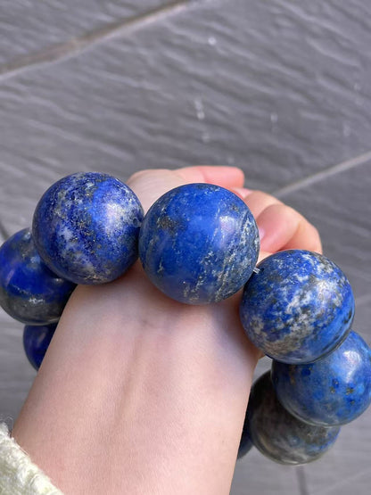 28mm Natural Lapis Lazuli beaded bracelet