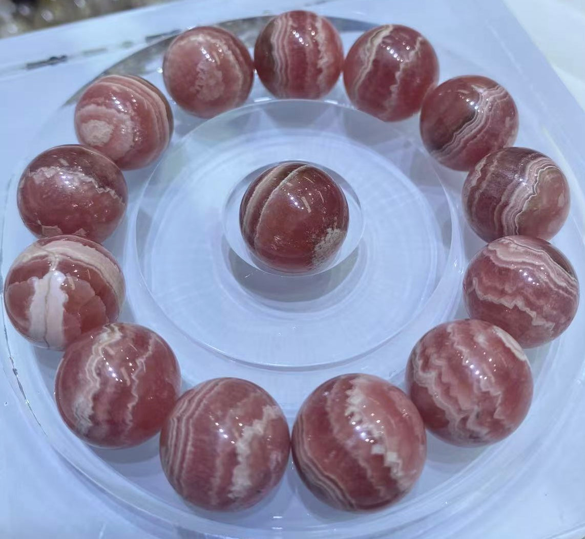 Natural rhodochrosite bracelet 16mm