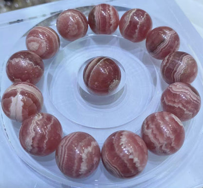 Natural rhodochrosite bracelet 16mm