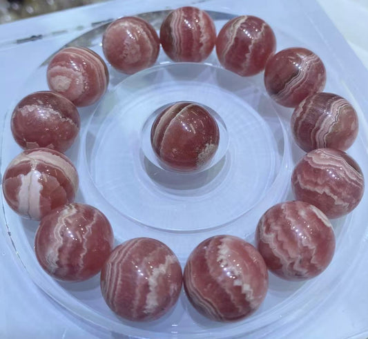 Natural rhodochrosite bracelet 16mm