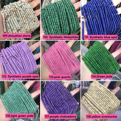 Natural heishi stone 2*4mm spacers,disc beads,spacers, loose beads for bracelets,necklaces,and jewelry accessories