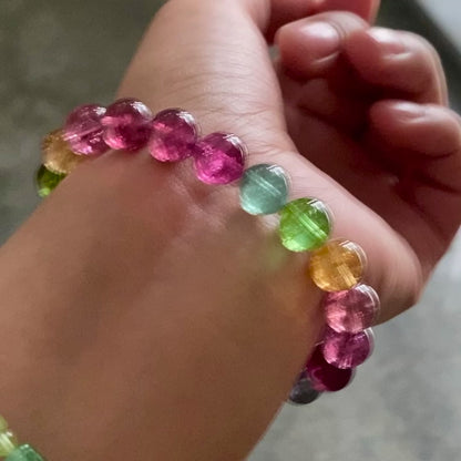 Rainbow tourmaline bracelet 9.2mm