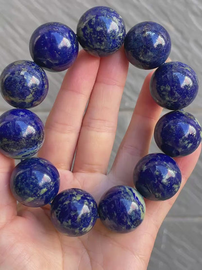 22mm Natural Lapis Lazuli beads bracelet